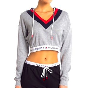 Tommy Hilfiger hoodie crop top